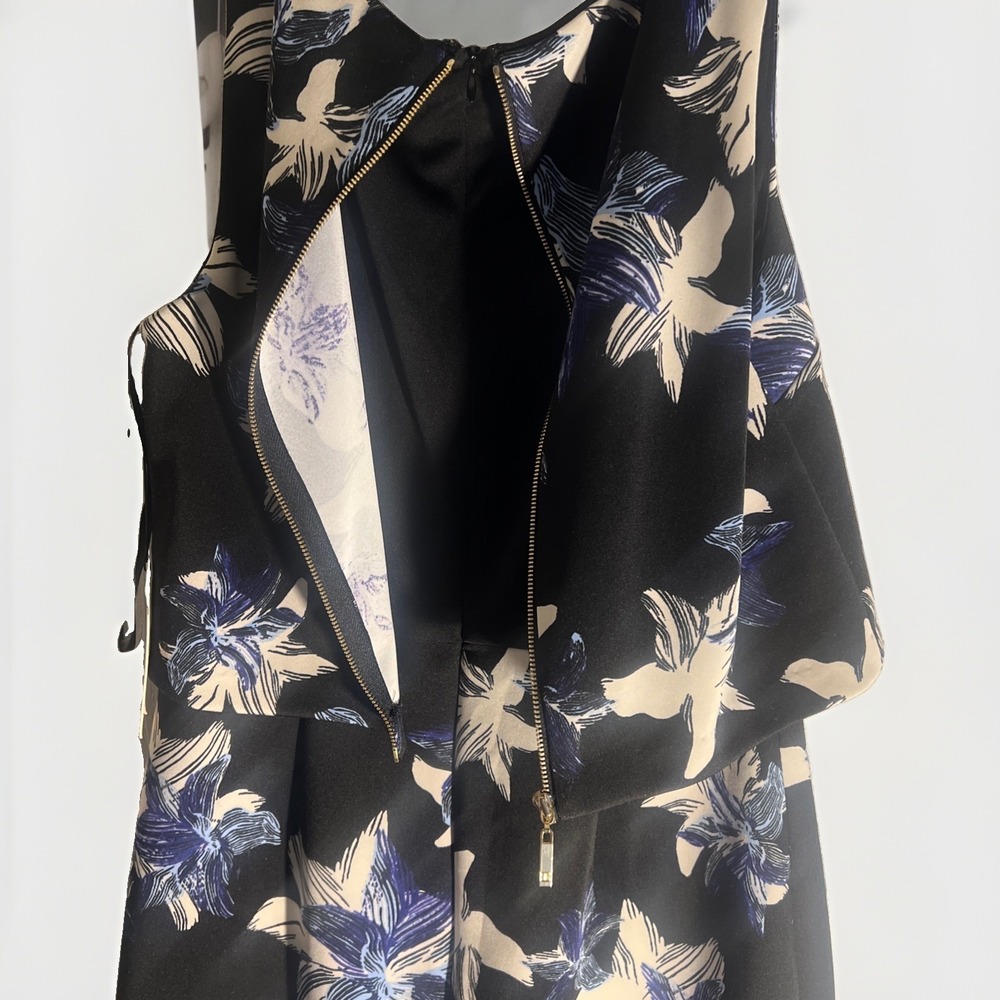 Ivanka Trump Ready-To-Wear Size 6 Dark Navy , Cornflower Blue And White Floral - Picture 5 of 8